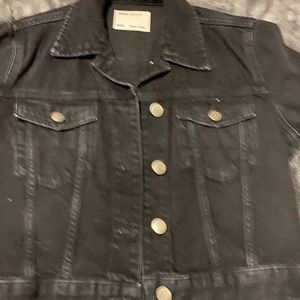Black denim jacket